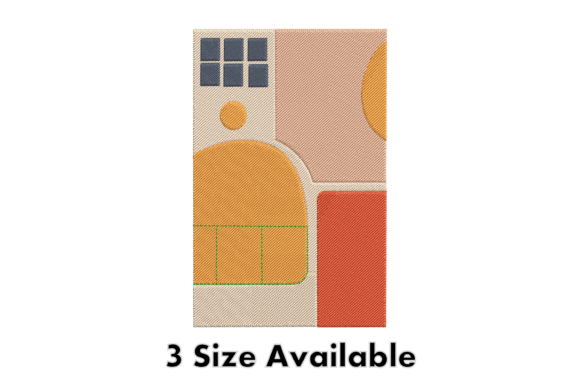 Abstract Shapes Embroidery Design for Holiday Projects