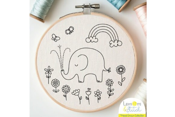 Elephant Embroidery Flower, Rainbow Review