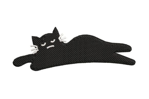 Lazy Cat Embroidery Design for Holiday Collections