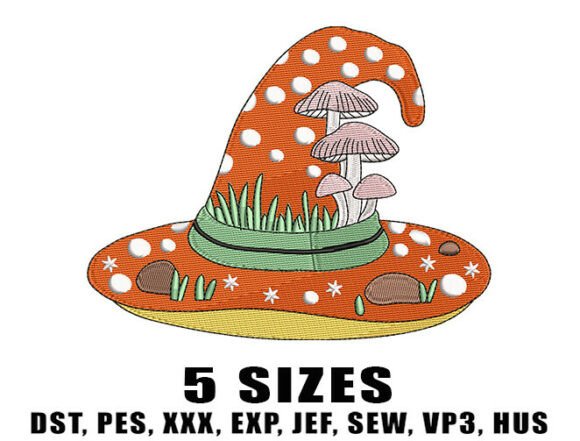 Mushrooms Witch Hat Embroidery Design Review