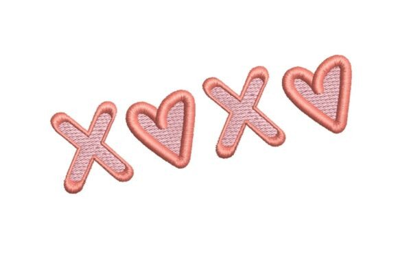 XOXO Hugs and Kisses Embroidery Design
